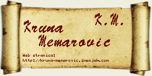 Kruna Memarović vizit kartica